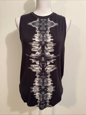 Haute Hippie Fabulous Black Graphic Sleeveless Top - sz XS/S